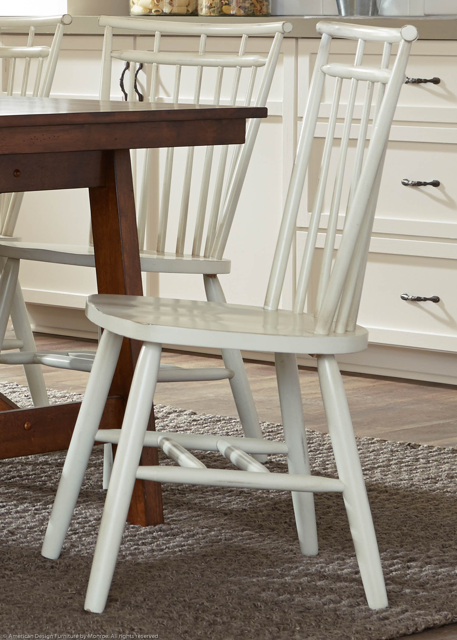Nantucket Casual Side  Chair Pic 1 (Heading Spindle Back Side Chair (White)